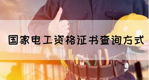 国家电工资格证书查询方式(图1)