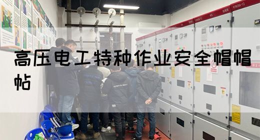 高压电工特种作业安全帽帽帖