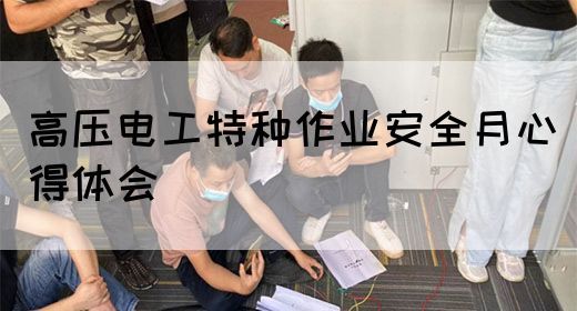 高压电工特种作业安全月心得体会(图1)