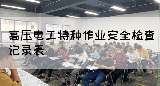 高压电工特种作业安全检查记录表(图1)