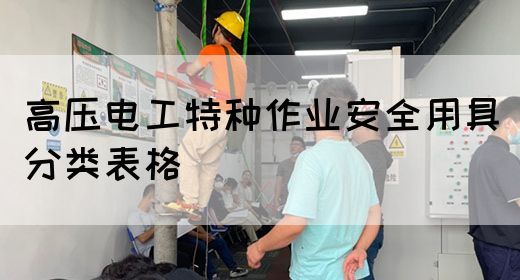 高压电工特种作业安全用具分类表格(图1)