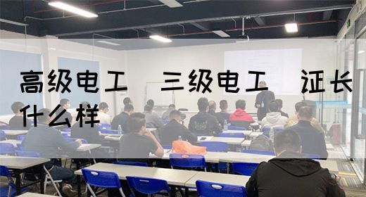 高级电工（三级电工）证长什么样