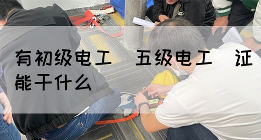 有初级电工（五级电工）证能干什么(图1)