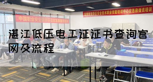 湛江低压电工证证书查询官网及流程