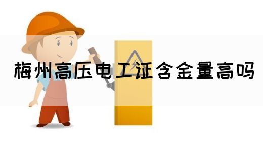 梅州高压电工证含金量高吗(图1)