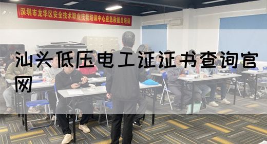 汕头低压电工证证书查询官网