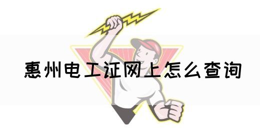 惠州电工证网上怎么查询
