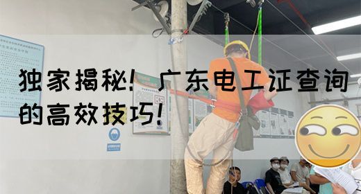 独家揭秘！广东电工证查询的高效技巧！(图1)